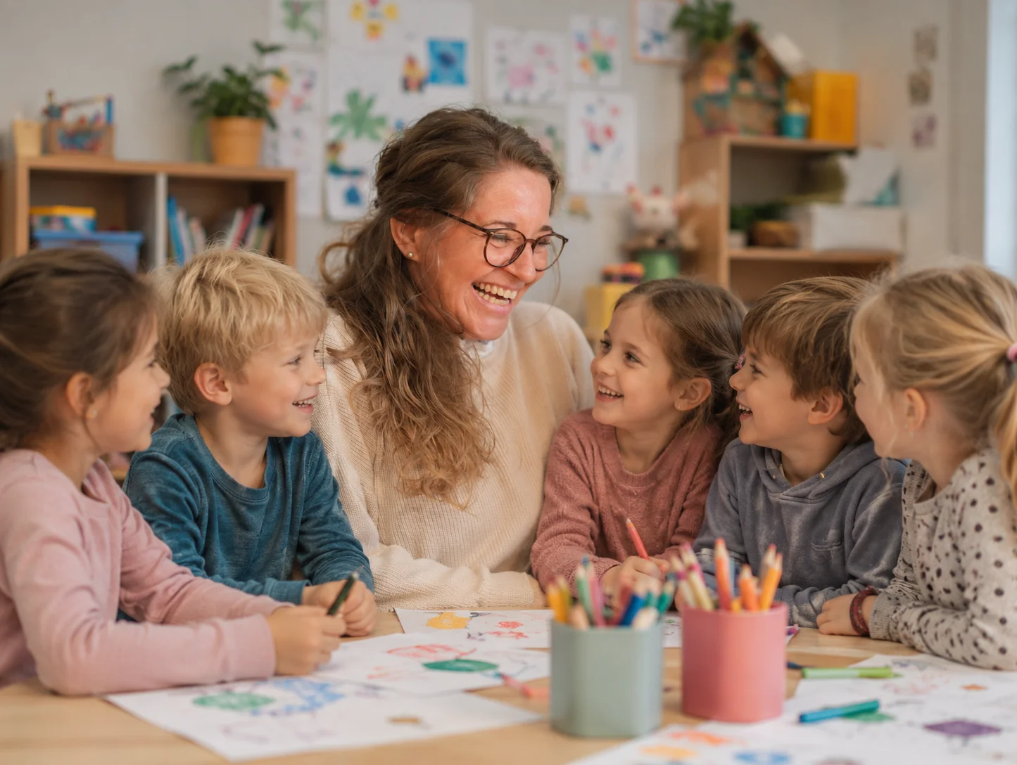 Heidi Osburg mit Kindern